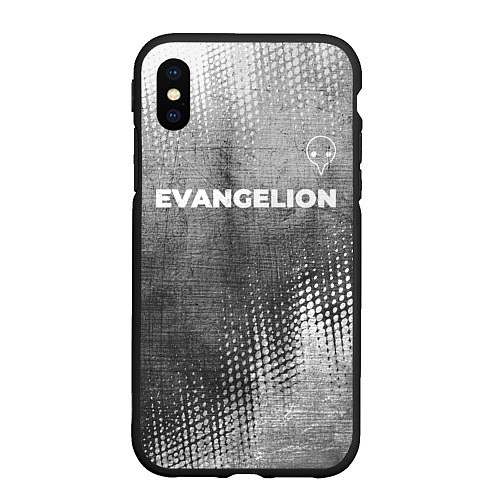 Чехол iPhone XS Max матовый Evangelion - grey gradient посередине / 3D-Черный – фото 1