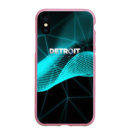 Чехол iPhone XS Max матовый Detroit become human games / 3D-Розовый – фото 1