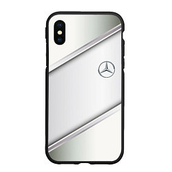 Чехол iPhone XS Max матовый Mercedes benz metalic collection, цвет: 3D-черный