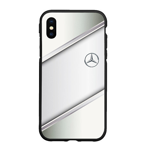 Чехол iPhone XS Max матовый Mercedes benz metalic collection / 3D-Черный – фото 1