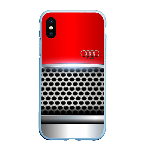 Чехол iPhone XS Max матовый AUDI metal collection game / 3D-Голубой – фото 1