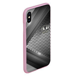 Чехол iPhone XS Max матовый Honda metal motors, цвет: 3D-розовый — фото 2