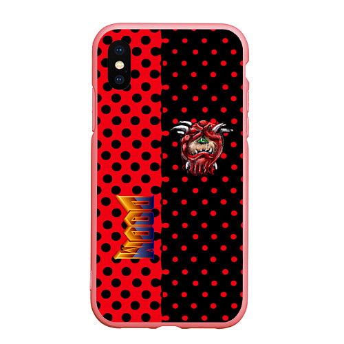 Чехол iPhone XS Max матовый Doom pattern steell / 3D-Баблгам – фото 1