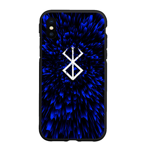 Чехол iPhone XS Max матовый Berserk blue energy / 3D-Черный – фото 1