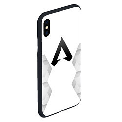 Чехол iPhone XS Max матовый Apex Legends white poly, цвет: 3D-черный — фото 2