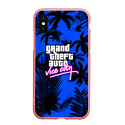 Чехол iPhone XS Max матовый Vice cuty gta tropic steel, цвет: 3D-баблгам