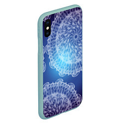 Чехол iPhone XS Max матовый Гигантские морские медузы, цвет: 3D-мятный — фото 2