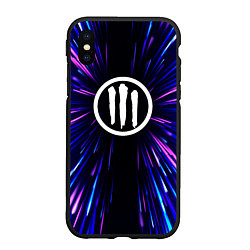 Чехол iPhone XS Max матовый Three Days Grace neon energy, цвет: 3D-черный