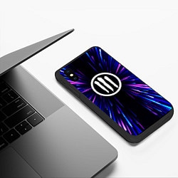 Чехол iPhone XS Max матовый Three Days Grace neon energy, цвет: 3D-черный — фото 2