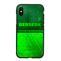 Чехол iPhone XS Max матовый Berserk - green gradient посередине, цвет: 3D-черный