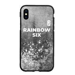 Чехол iPhone XS Max матовый Rainbow Six - grey gradient посередине, цвет: 3D-черный