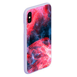 Чехол iPhone XS Max матовый Дымная текстура, цвет: 3D-светло-сиреневый — фото 2