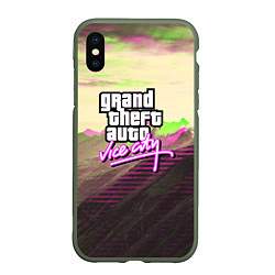 Чехол iPhone XS Max матовый Vice city glitch