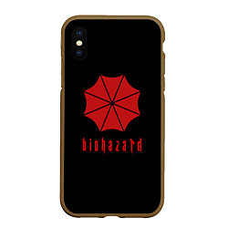 Чехол iPhone XS Max матовый Biohazard resident game