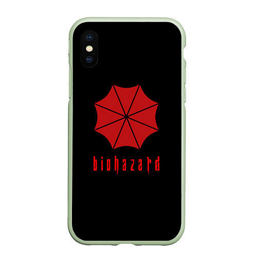 Чехол iPhone XS Max матовый Biohazard resident game / 3D-Салатовый – фото 1