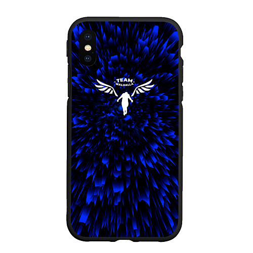 Чехол iPhone XS Max матовый Tokyo Revengers blue energy / 3D-Черный – фото 1