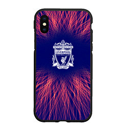 Чехол iPhone XS Max матовый Liverpool red energy, цвет: 3D-черный