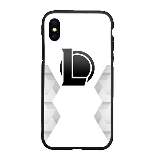 Чехол iPhone XS Max матовый League of Legends white poly / 3D-Черный – фото 1