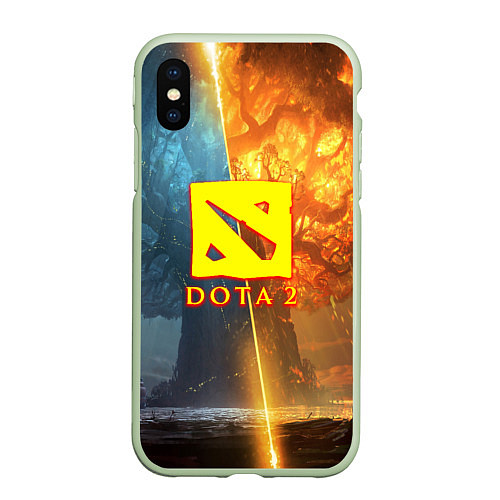 Чехол iPhone XS Max матовый DOTA 2 лес эльфов / 3D-Салатовый – фото 1