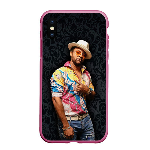 Чехол iPhone XS Max матовый Shaggy - bombastic / 3D-Малиновый – фото 1