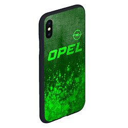 Чехол iPhone XS Max матовый Opel - green gradient посередине, цвет: 3D-черный — фото 2