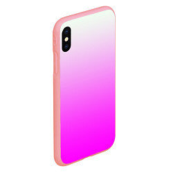 Чехол iPhone XS Max матовый Gradient color pink, цвет: 3D-баблгам — фото 2