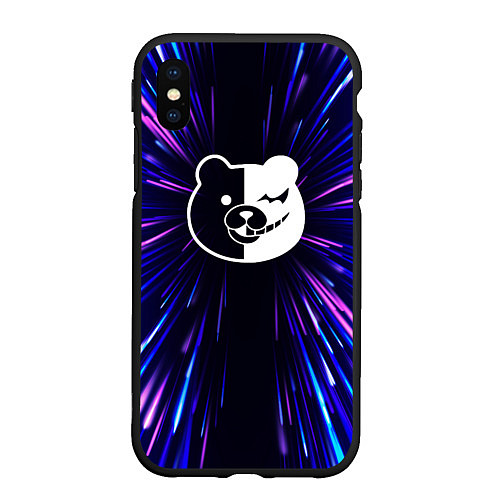 Чехол iPhone XS Max матовый Danganronpa neon energy / 3D-Черный – фото 1