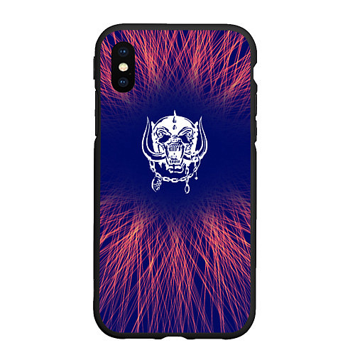 Чехол iPhone XS Max матовый Motorhead red energy / 3D-Черный – фото 1