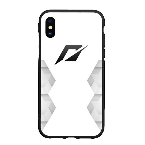 Чехол iPhone XS Max матовый Need for Speed white poly / 3D-Черный – фото 1