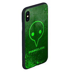 Чехол iPhone XS Max матовый Evangelion - green gradient, цвет: 3D-черный — фото 2