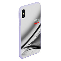 Чехол iPhone XS Max матовый Toyota texrure grey, цвет: 3D-светло-сиреневый — фото 2