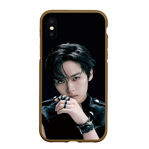 Чехол iPhone XS Max матовый Stray Kids Lee Know Giant concept / 3D-Коричневый – фото 1