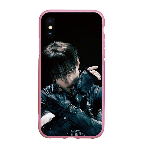 Чехол iPhone XS Max матовый Stray Kids Bang Chan Giant concept / 3D-Розовый – фото 1