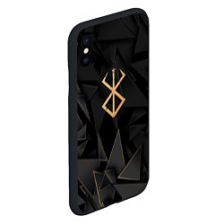 Чехол iPhone XS Max матовый Berserk golden poly, цвет: 3D-черный — фото 2