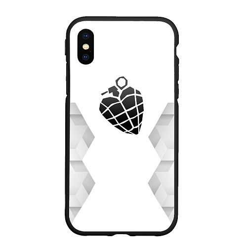 Чехол iPhone XS Max матовый Green Day white poly / 3D-Черный – фото 1