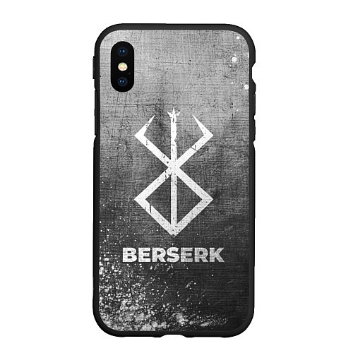 Чехол iPhone XS Max матовый Berserk - grey gradient / 3D-Черный – фото 1