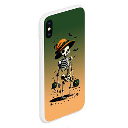 Чехол iPhone XS Max матовый Funny skeleton - ai art fantasy, цвет: 3D-белый — фото 2