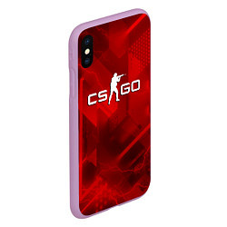 Чехол iPhone XS Max матовый CSGO абстракция, цвет: 3D-сиреневый — фото 2