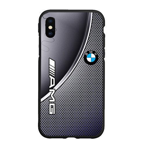 Чехол iPhone XS Max матовый BMW metalic auto metal / 3D-Черный – фото 1