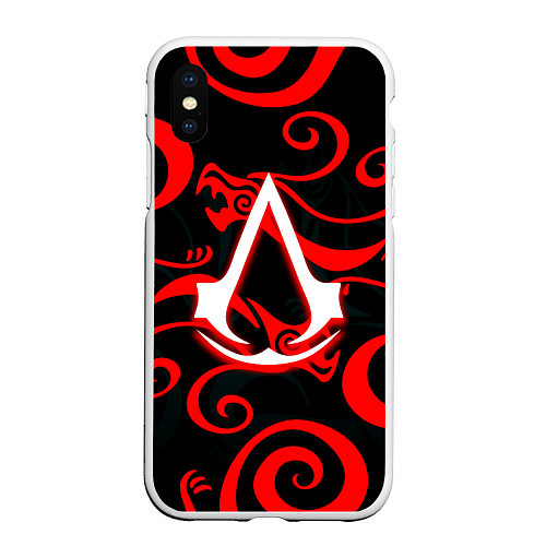 Чехол iPhone XS Max матовый Assassins Creed Shadows / 3D-Белый – фото 1