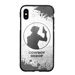 Чехол iPhone XS Max матовый Cowboy Bebop - white gradient, цвет: 3D-черный