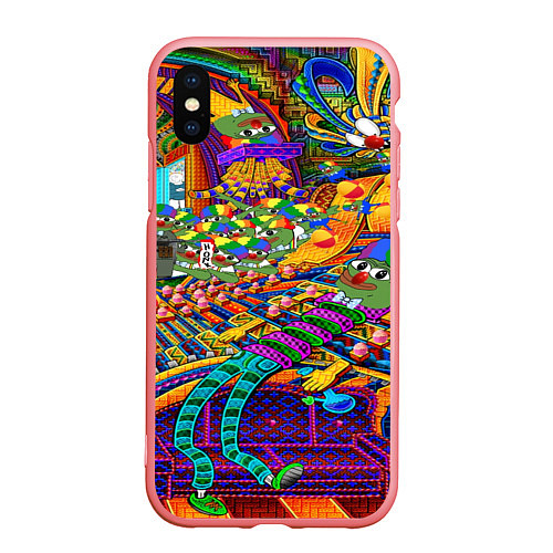 Чехол iPhone XS Max матовый Pepe mem optacal / 3D-Баблгам – фото 1