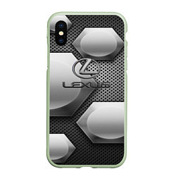 Чехол iPhone XS Max матовый Lexus карбон стиль