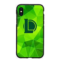 Чехол iPhone XS Max матовый League of Legends green poly, цвет: 3D-черный