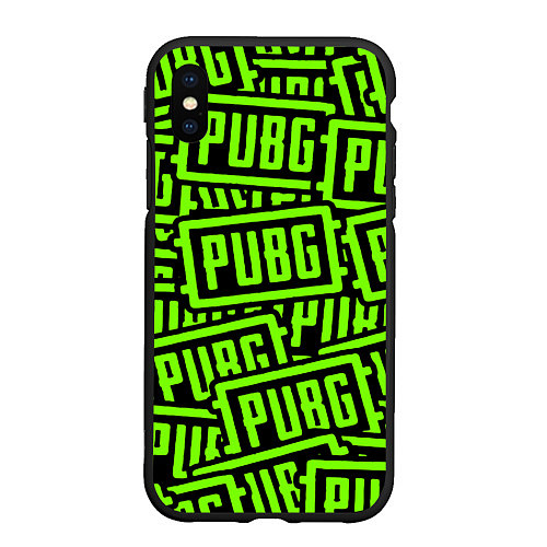 Чехол iPhone XS Max матовый PUBG pattern game / 3D-Черный – фото 1