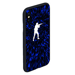 Чехол iPhone XS Max матовый Counter Strike blue energy, цвет: 3D-черный — фото 2