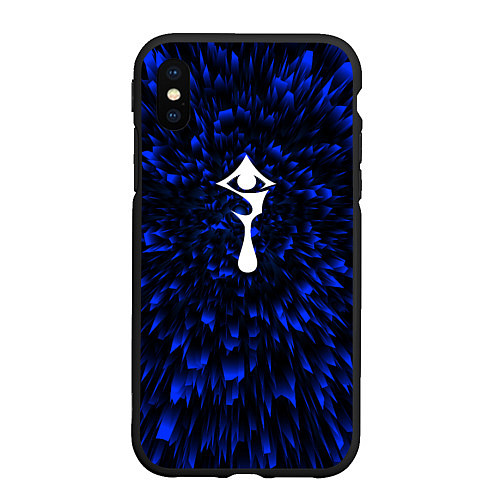 Чехол iPhone XS Max матовый Hellsing blue energy / 3D-Черный – фото 1