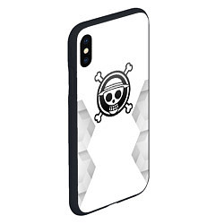 Чехол iPhone XS Max матовый One Piece white poly, цвет: 3D-черный — фото 2