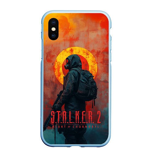 Чехол iPhone XS Max матовый Stalker 2 poster art / 3D-Голубой – фото 1