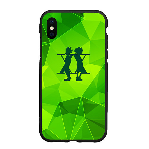 Чехол iPhone XS Max матовый Hunter x Hunter green poly / 3D-Черный – фото 1